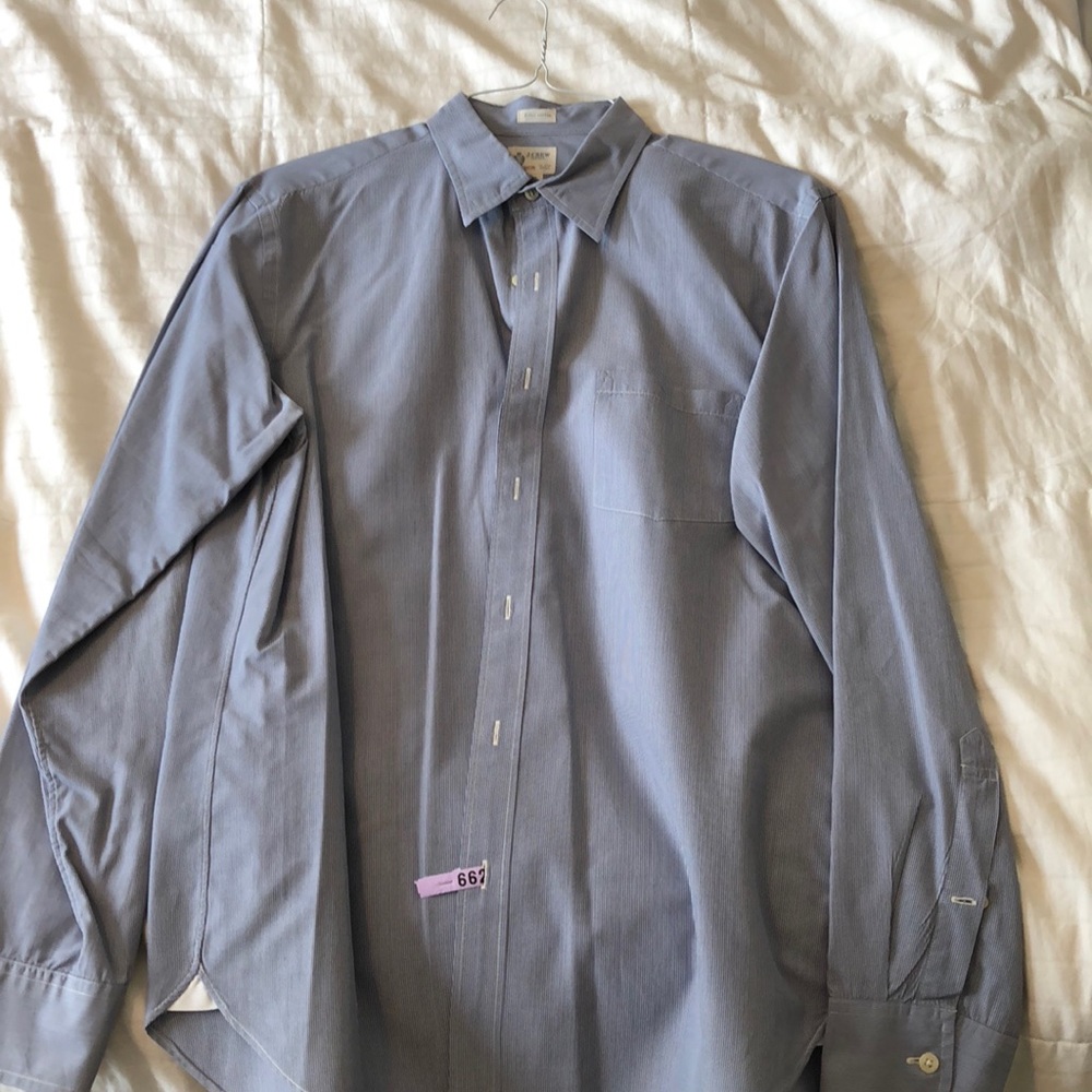 J crew button down blue sz m